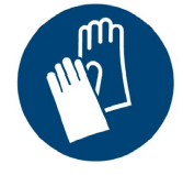 Gebotszeichen „Handschutz benutzen“